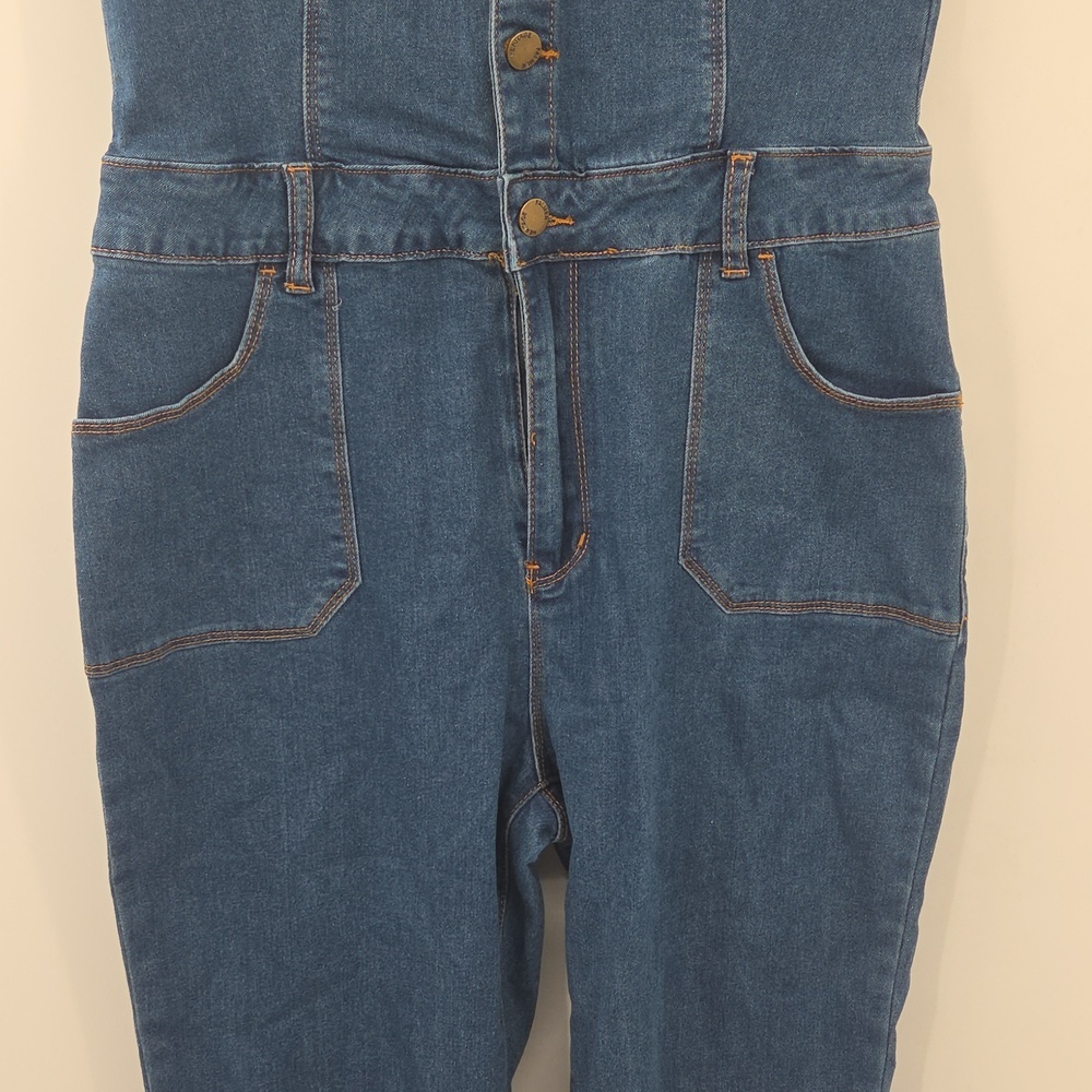 Women's  Denim Jumpsuit - Picture 9 of 16